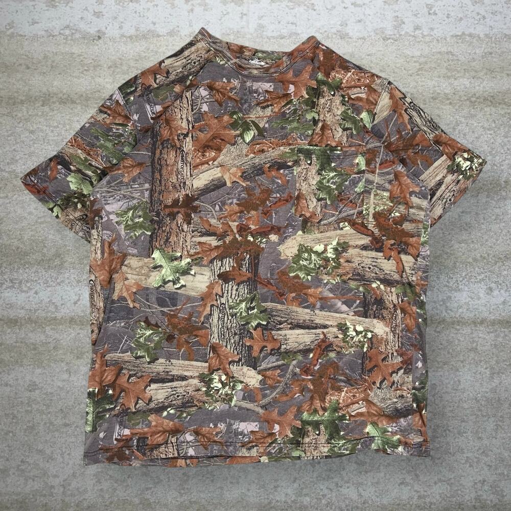 Vintage 90s Photoflage Shirt Mens 4XL Hunting Camo Cotton Short Sleeve Woodland